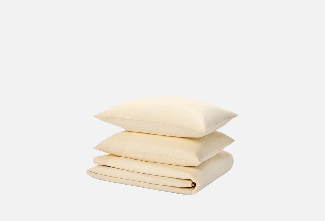 Изображение товара Комплект постельного белья ZONASONA Светло-желтый, полутораспальный, наволочки 70х70