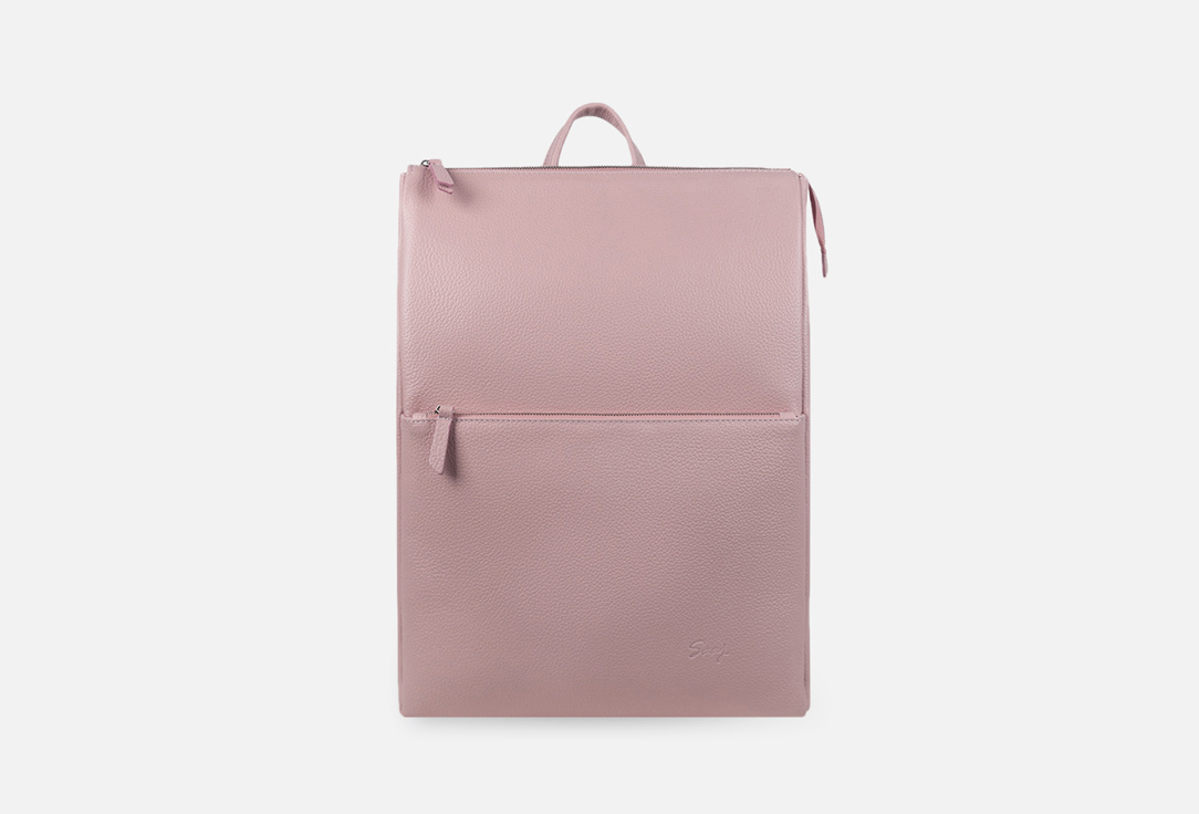 Изображение товара Стильный женский рюкзак из натуральной кожи SAAJ светло-розовый для города и учёбы