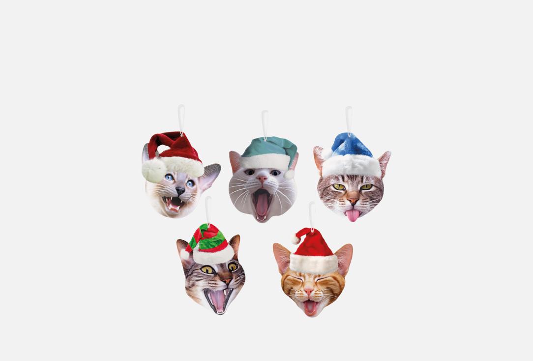 

Набор ёлочных игрушек MUF-MUF, Мультиколор, Новогодние котики 5 шт