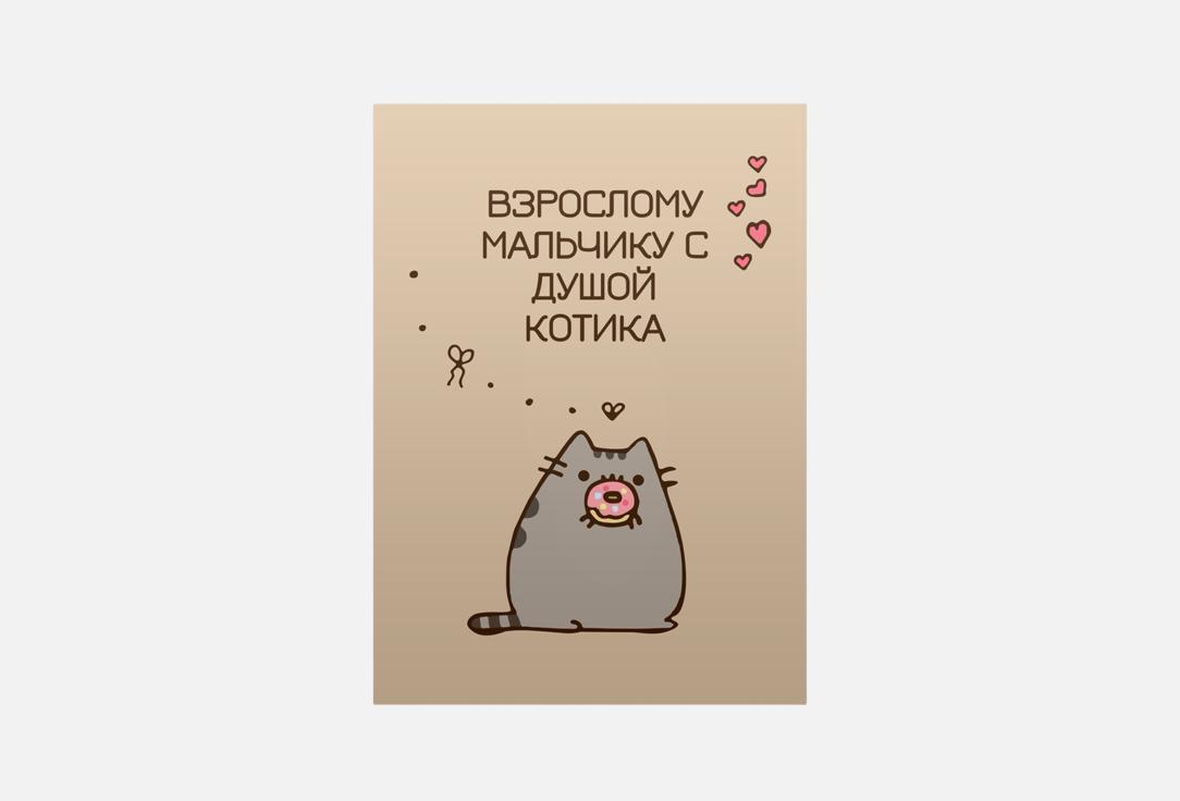 

Открытка MESWERO, Взрослому мальчику с душой котика 1 шт