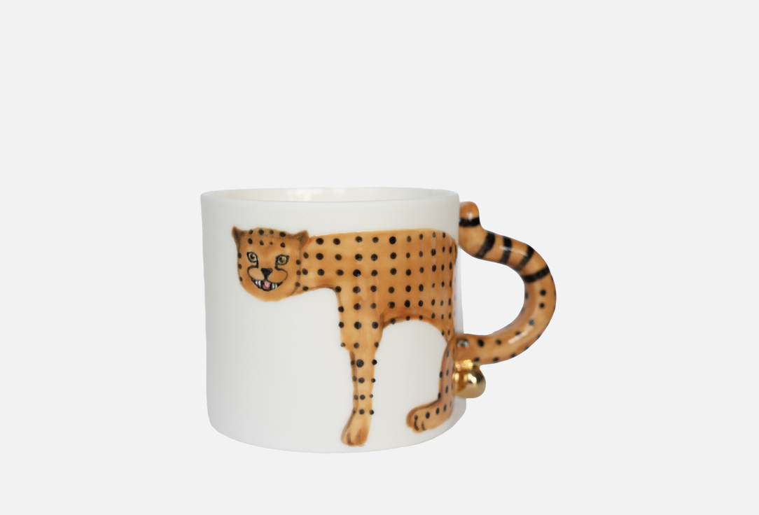 

Фарфоровая кружка POKHERA, Принт, Упоротый гепард с золотыми бубенцами и сурикатом 1 шт