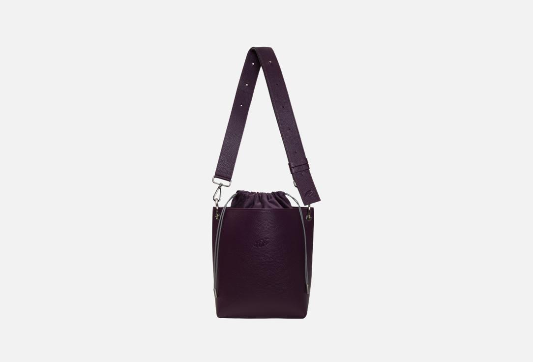 Изображение товара Сумка-тоут A SECRET KNOWLEDGE Tub Plum Medium кожаная микровелюр практичная элегантная