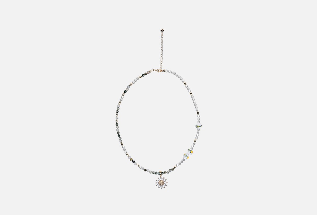 Изображение товара Колье DreamElephant Подсолнухи яркое украшение с натуральными камнями и фианитом