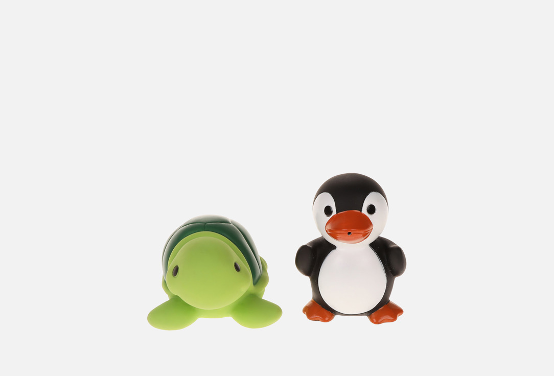 

Набор игрушек для купания ЖИРАФИКИ, Черепашка и пингвин 2 шт