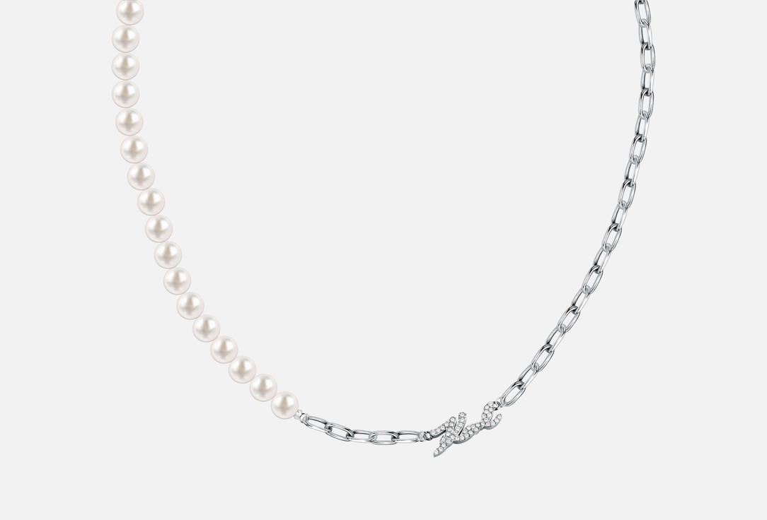 

Колье KARL LAGERFELD, Сollection Pearl necklace steel with crystal & black shell pearl 1 шт