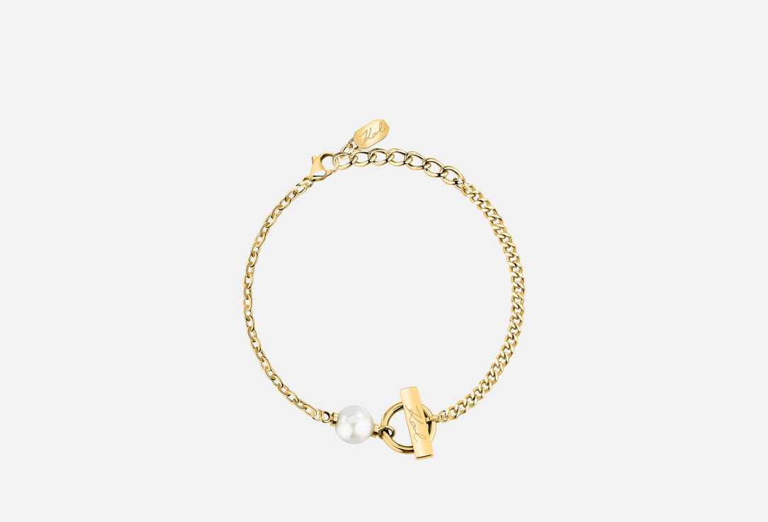 Изображение товара Браслет Karl Lagerfeld с белым искусственным жемчугом и позолотой