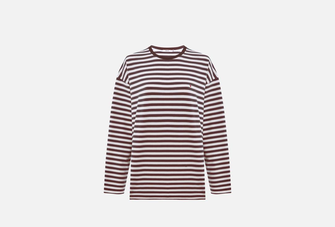 Изображение товара Лонгслив для женщин LE ART шоколадный свободный оверсайз комфортный