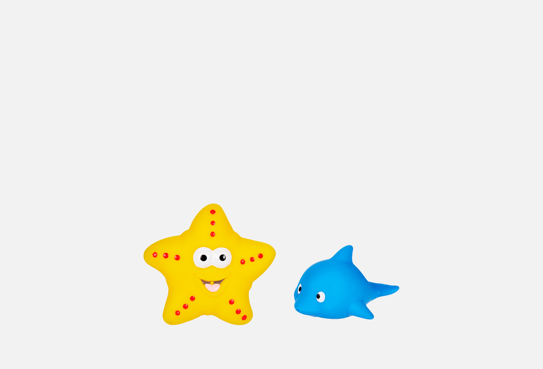 Изображение товара Игрушки для купания Жирафики Дельфин и морская звезда, 7 см, ПВХ, водные брызгалки