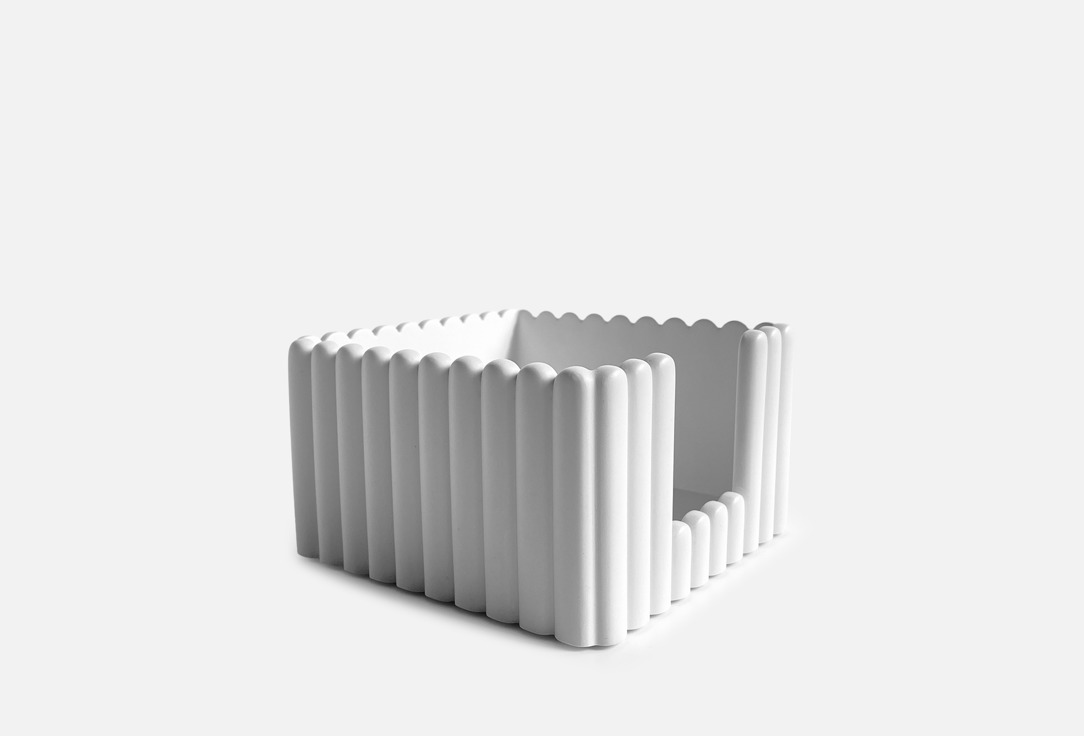 

Салфетница ZACOHOME, Принт, Ребристая, белая, квадратная, 12х12 см 1 шт