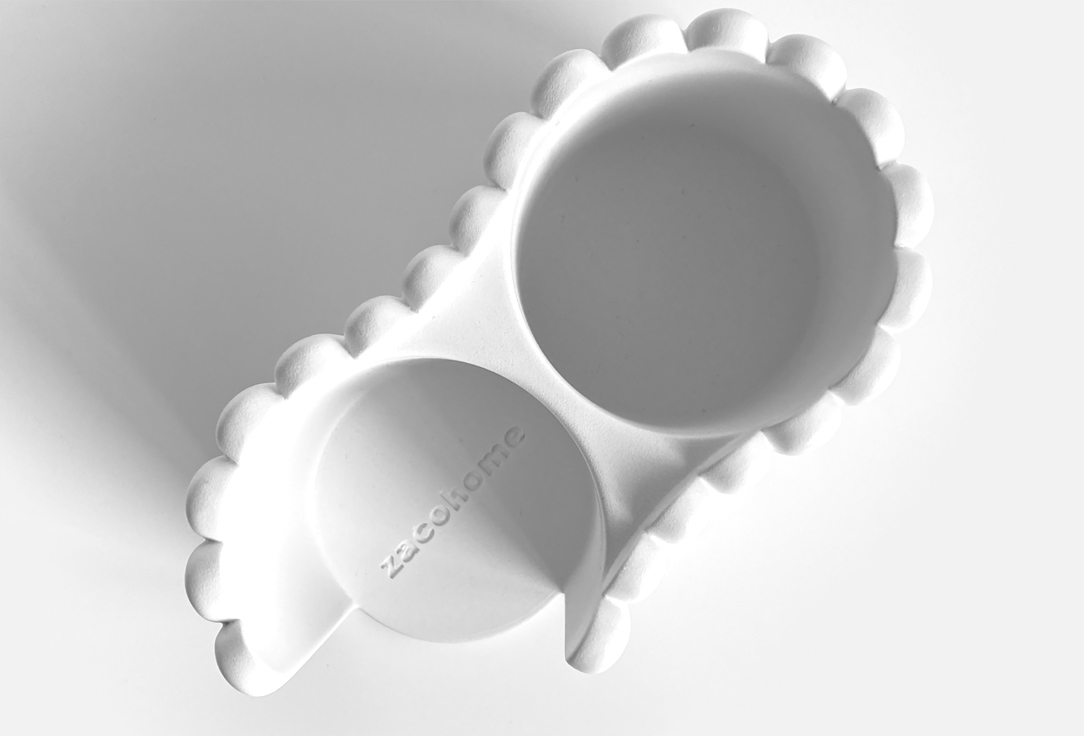 Изображение товара Органайзер для ватных дисков и палочек Zacohome ребристый белый 24х7х9 см