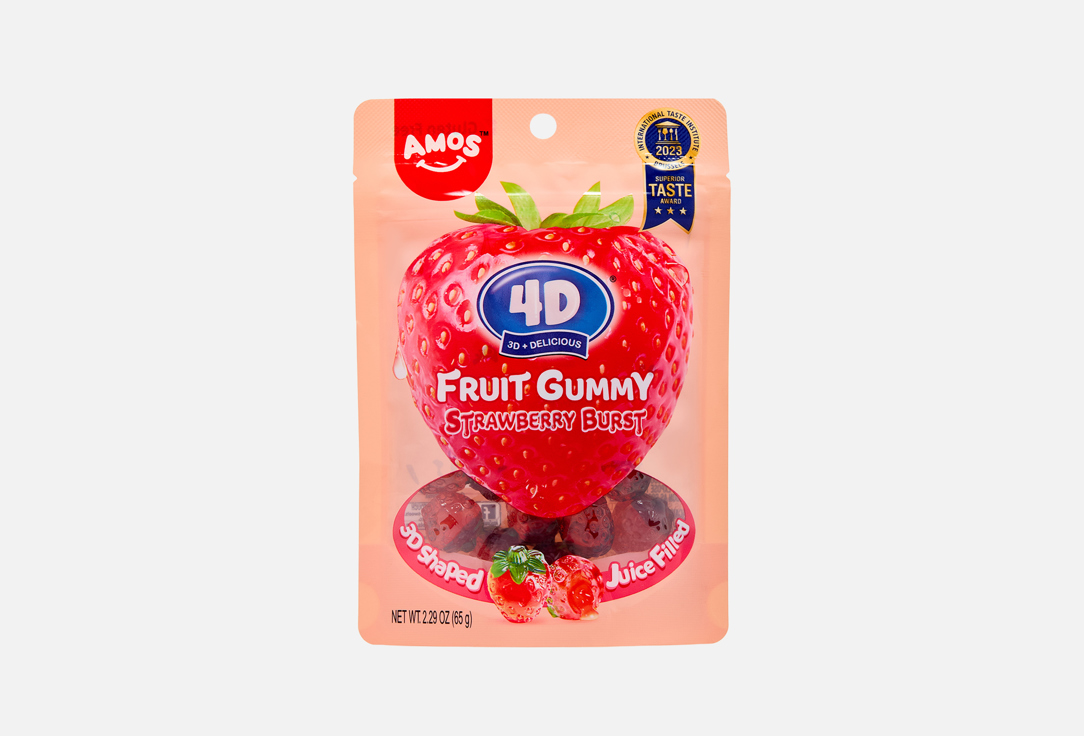 

Жевательный мармелад AMOS, Со вкусом клубники 65 г