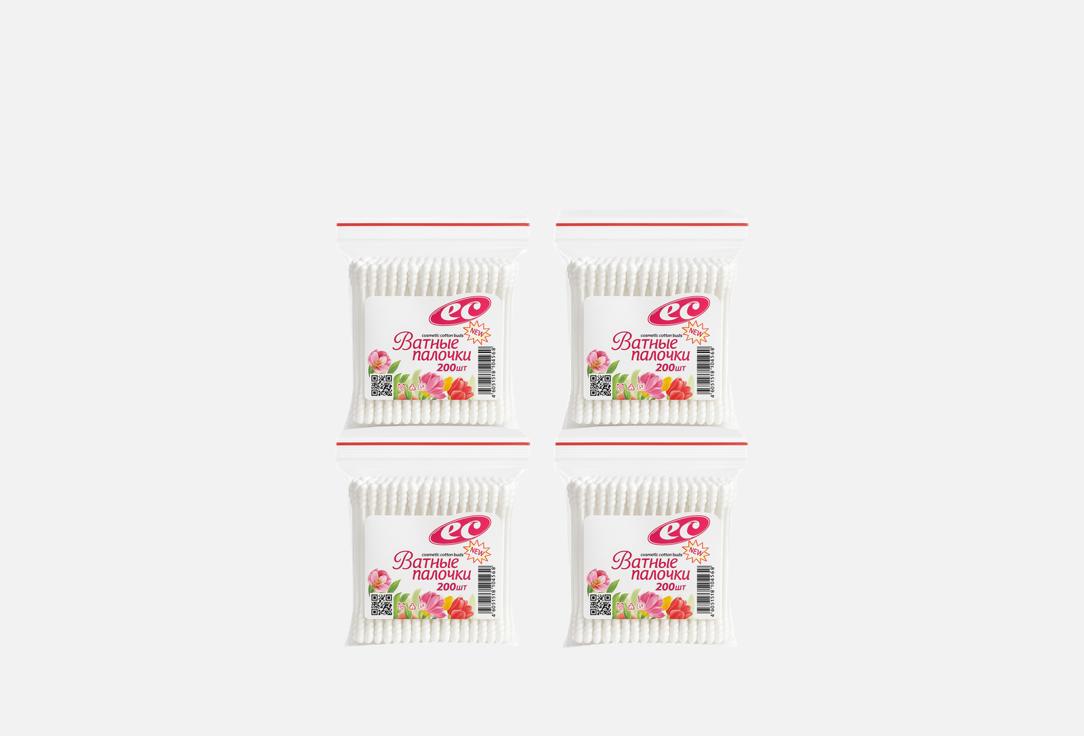 Изображение товара Набор ватных палочек ЕМЕЛЬЯНЪ САВОСТИНЪ со спиралевидной намоткой 4х200 шт