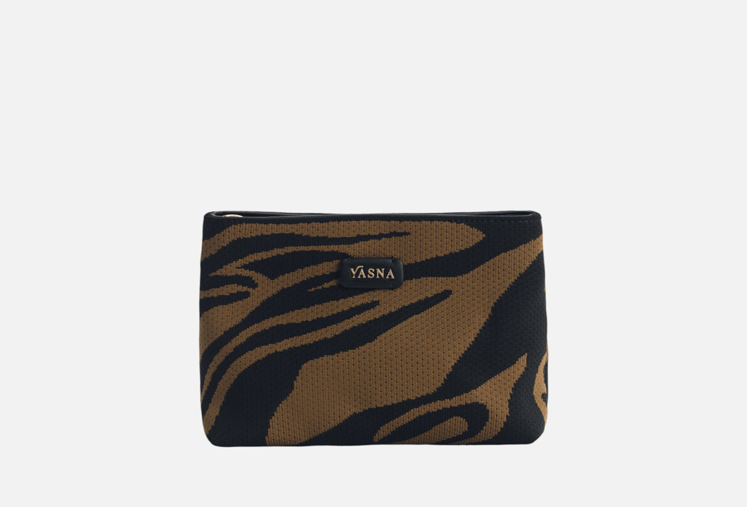 Изображение товара Стильная косметичка YASNA заморская диковинка 19,5х8х14 см черно-белый дизайн