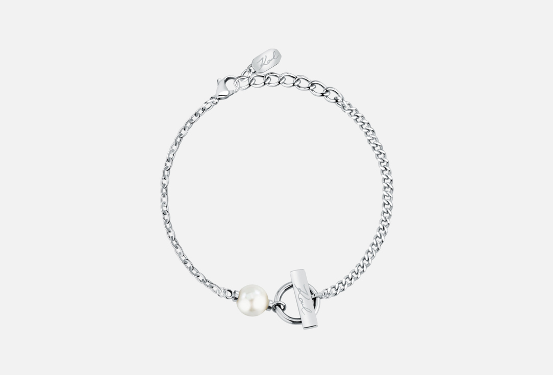 Изображение товара Браслет Karl Lagerfeld white shell pearl для женщин из нержавеющей стали и искусственного жемчуга