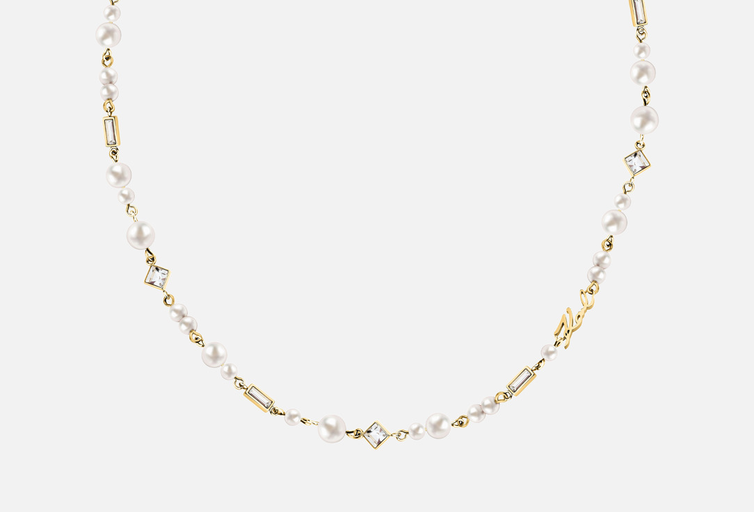 

Колье KARL LAGERFELD, Crystal & white shell pearl 1 шт