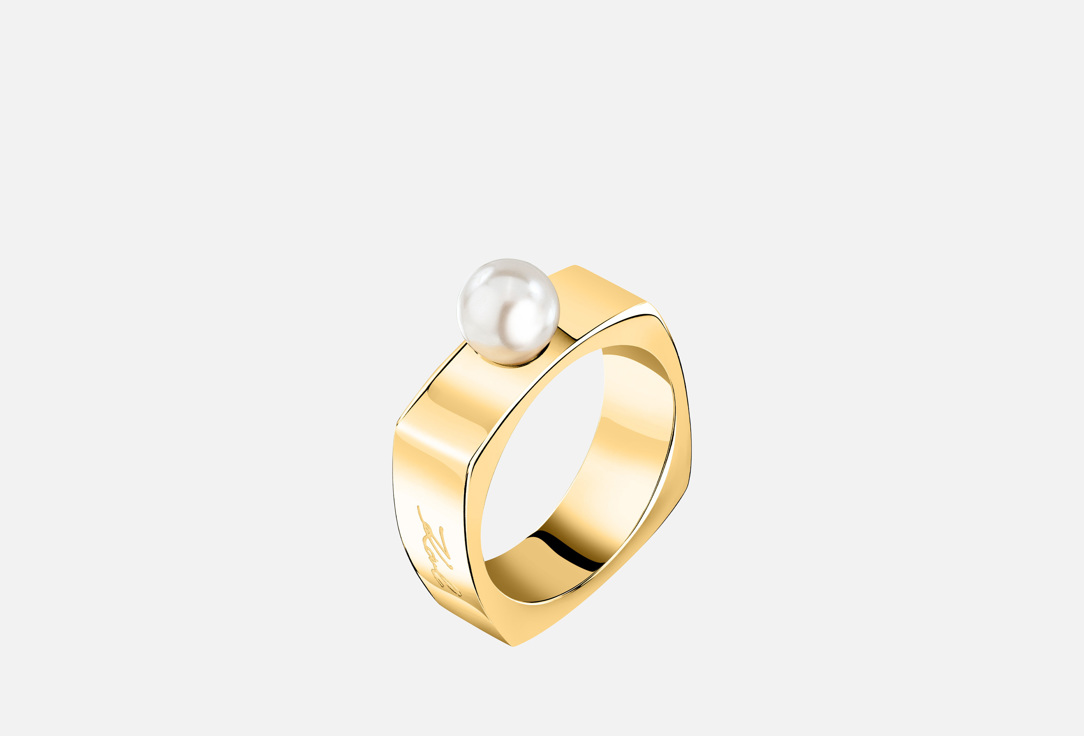 Изображение товара Кольцо Karl Lagerfeld Pearl из нержавеющей стали с искусственным жемчугом 16.5