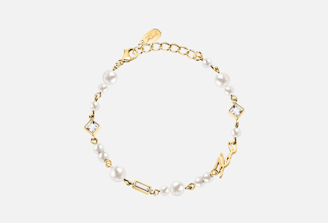 Изображение товара Браслет Karl Lagerfeld Pearl с кристаллами и перламутром для женщин, золотистый