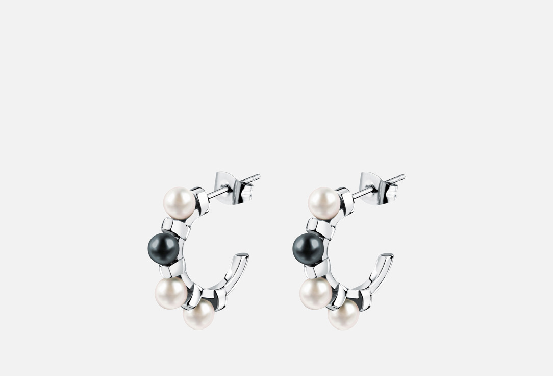 

Серьги KARL LAGERFELD, White & black shell pearl 2 шт