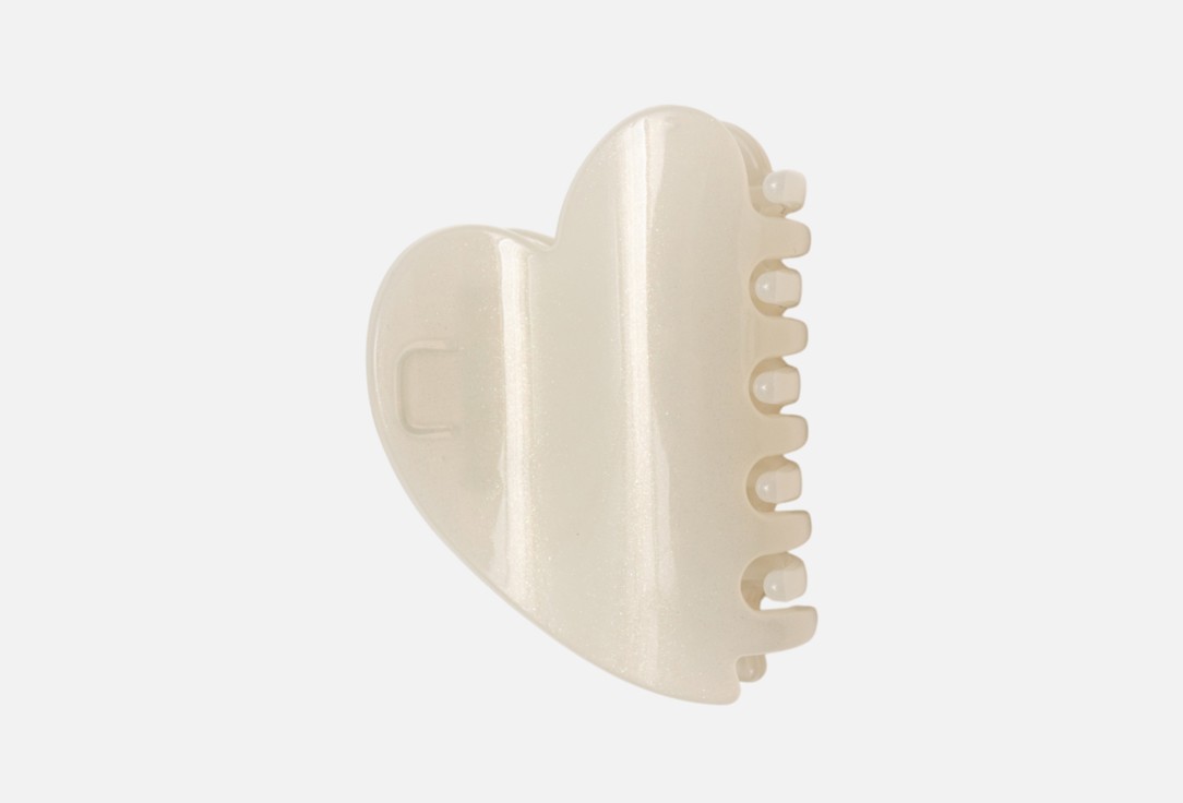 

Краб для волос JEWELRY MOMENTS, Белое сердце