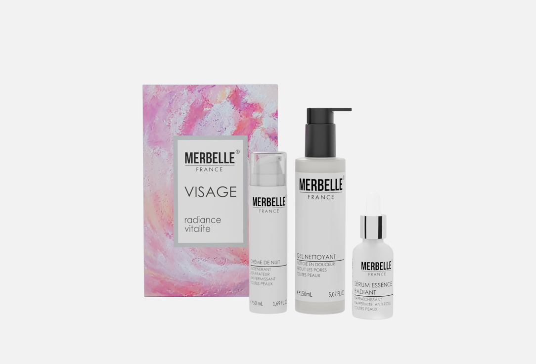 

Подарочный набор для ухода за кожей лица MERBELLE, Visage radiance & vitalite 3 шт
