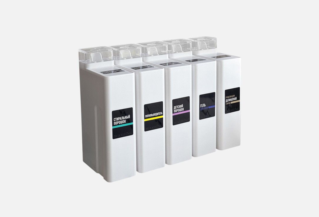 

Контейнер WELHOME, Белый, Для порошка и геля для стирки 5 шт