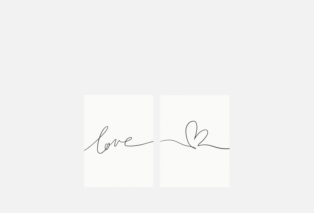 

Набор постеров OTS HOME, Принт, Любовь и сердце, 30х40 см 2 шт