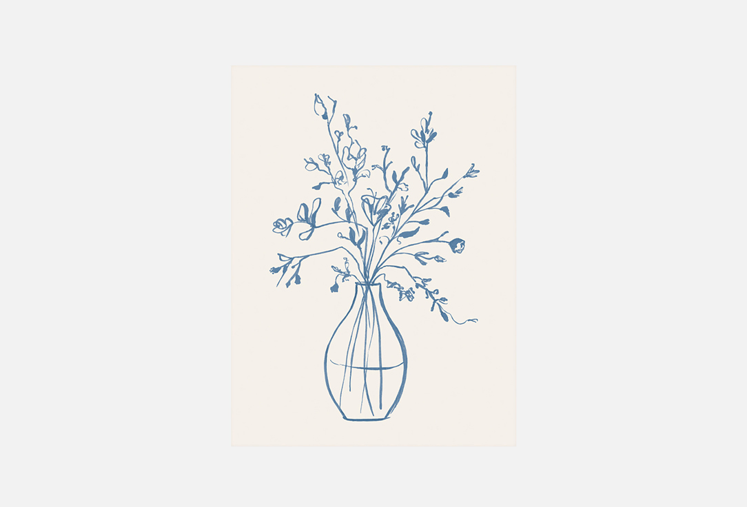 Изображение товара Постер интерьерный OTS HOME цветы в вазе 30х40 см современный дизайн