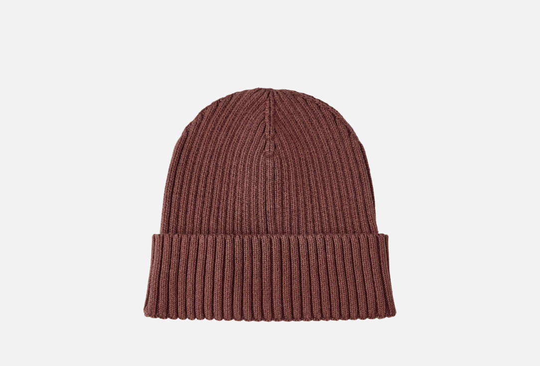Изображение товара Вязаная шапка-бини SELA коричневая