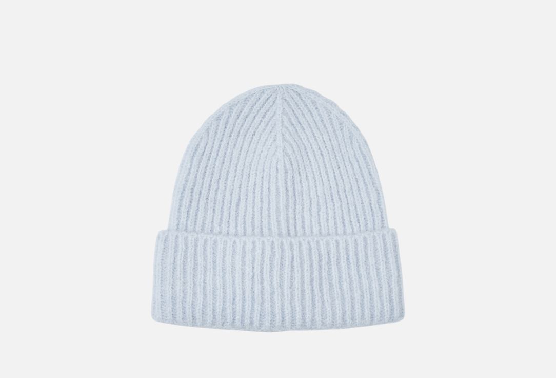 Изображение товара Женская вязаная шапка-бини SELA лиловая из шерсти альпаки и акрила