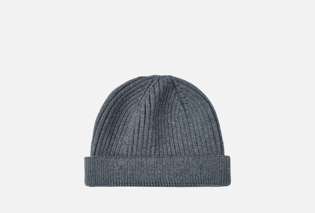 Изображение товара Шапка-бини SELA серая для мужчин из хлопка