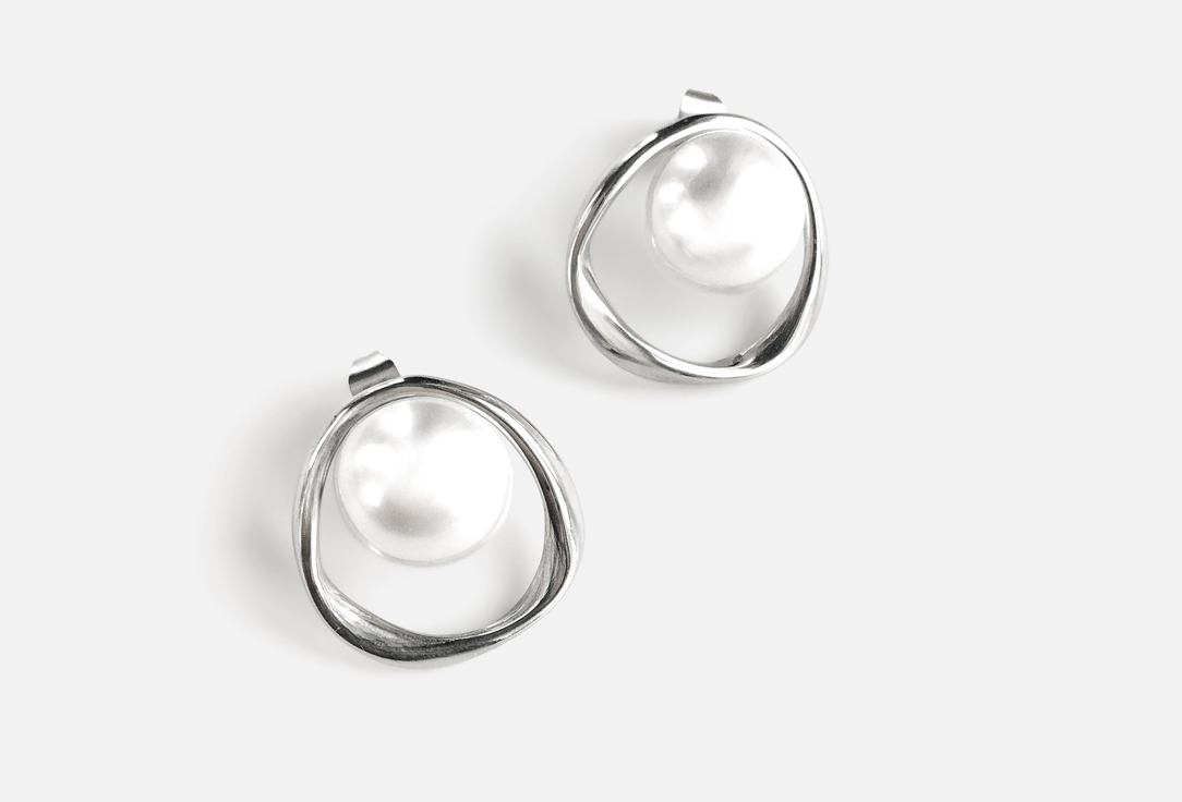 

Серьги TATASHOP, С кабошоном жемчуг 2 шт