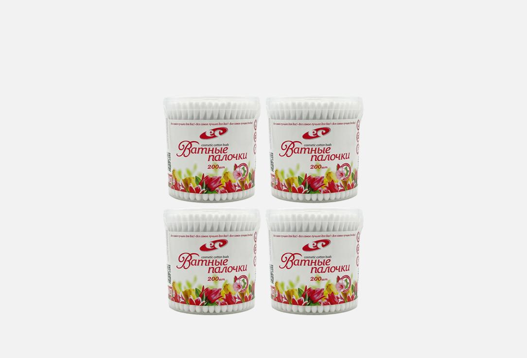 Изображение товара Набор ватных палочек в банке ЕМЕЛЬЯНЪ САВОСТИНЪ 4 упаковки по 200 шт