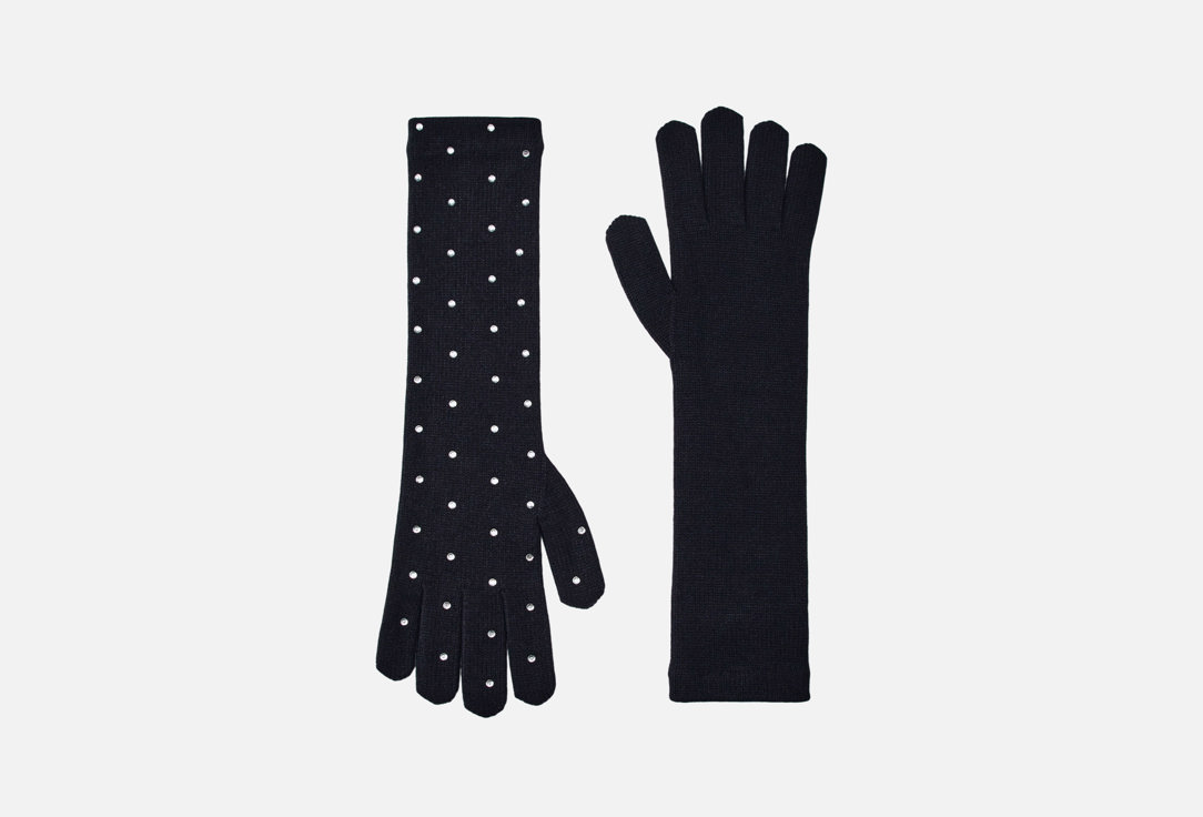 

Длинные перчатки со стразами SELA, Черный, Черные 1 пар