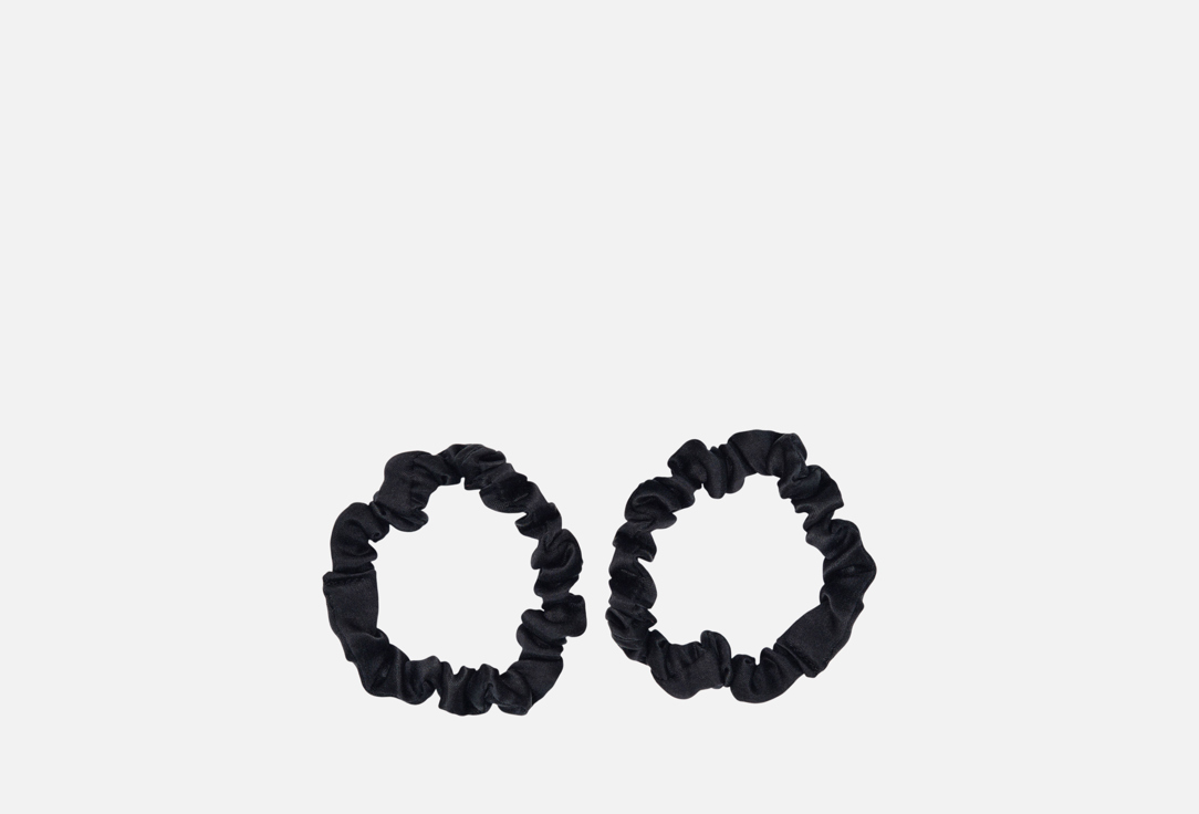 Изображение товара Набор черных текстильных резинок для волос SELA