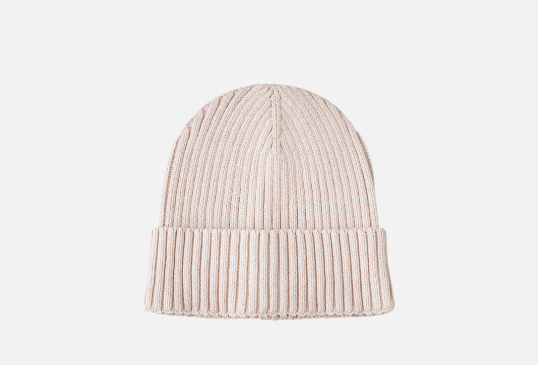 Изображение товара Вязаная шапка-бини SELA бежевая для женщин