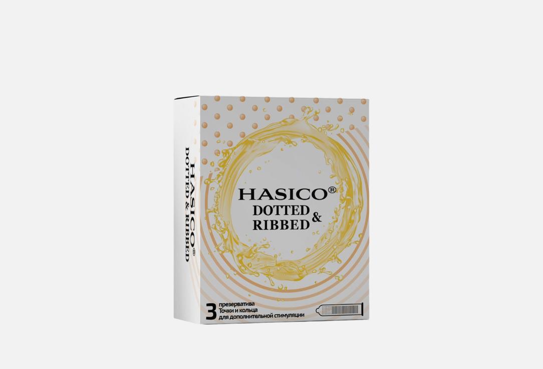 Изображение товара Презервативы Hasico Dotted&Ribbed мужские с точками и кольцами 10 шт