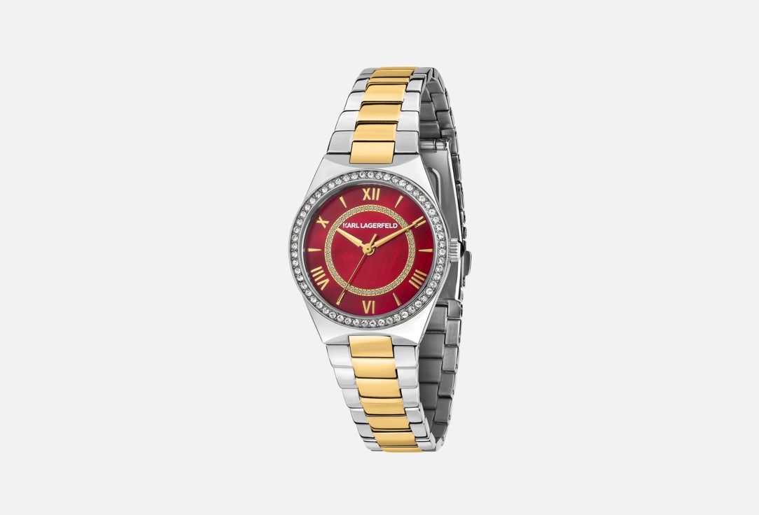 Изображение товара Женские наручные часы Karl Lagerfeld Hamburg 30 мм с бордовым перламутровым циферблатом