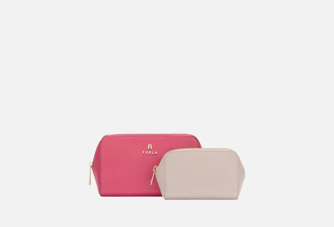 Изображение товара Набор кожаных косметичек FURLA CAMELIA M с тиснением и логотипами