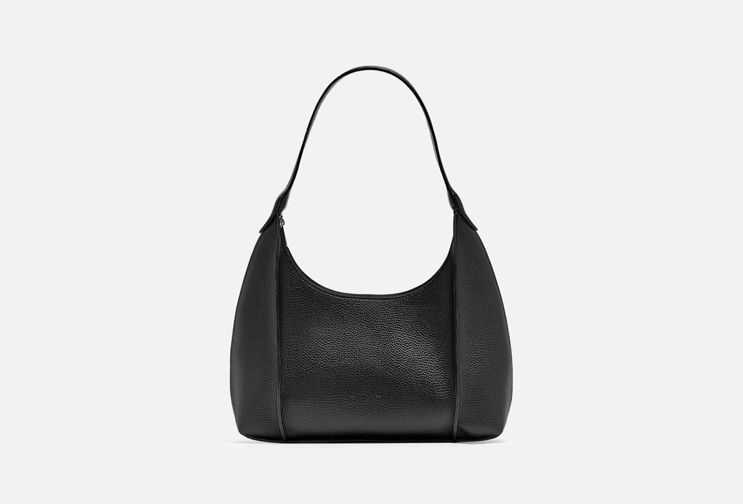 Изображение товара Стильная женская сумка-багет из искусственной кожи черная