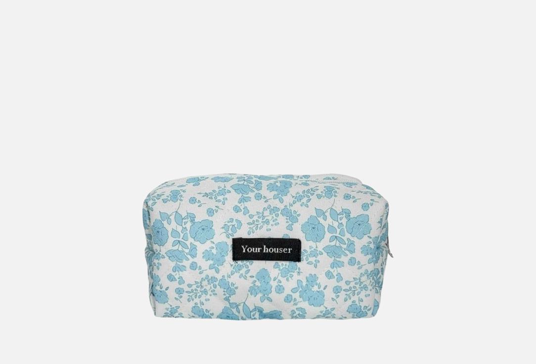 

Косметичка YOUR HOUSER, Принт, Голубая в цветочек