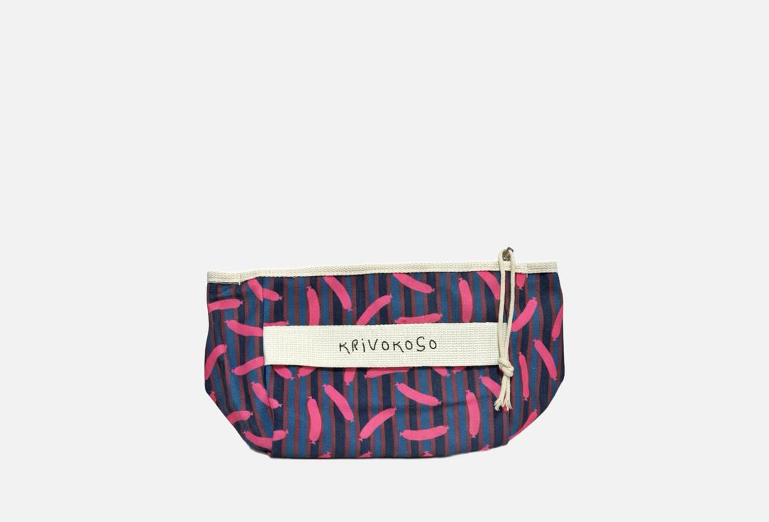 Изображение товара Косметичка-органайзер KRIVOKOSO Сосисочный яркий дизайн