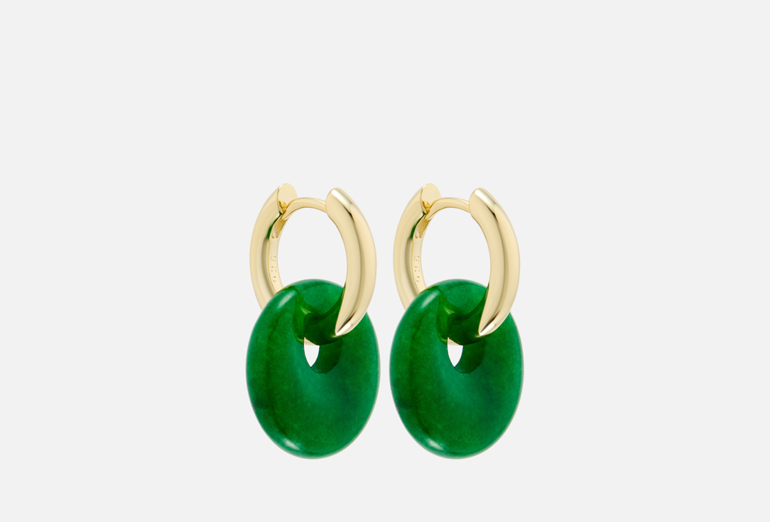 С бубликами из зеленого агата 2 шт 2375₽