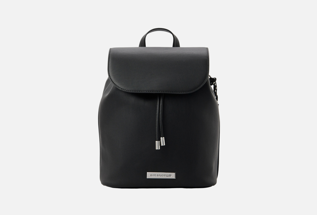 Изображение товара Черный женский рюкзак Karl Lagerfeld IKON SMOOTH SM FLAP из искусственной кожи
