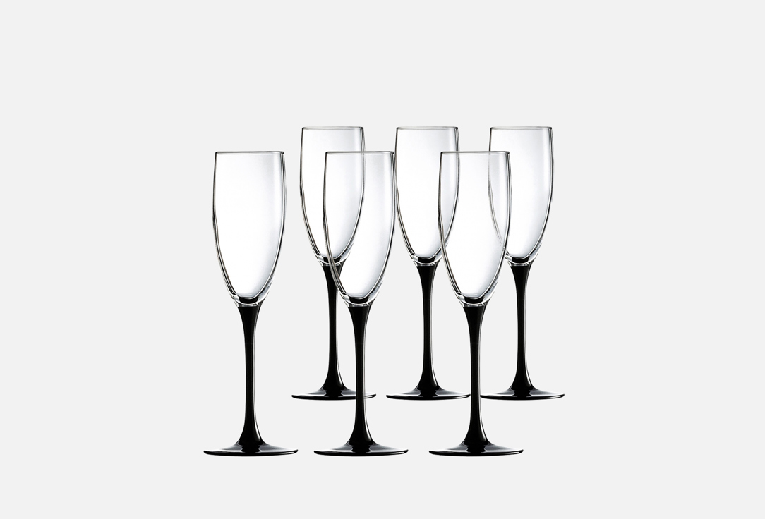 Изображение товара Набор бокалов для шампанского LUMINARC ДОМИНО 6 шт стекло 170 мл