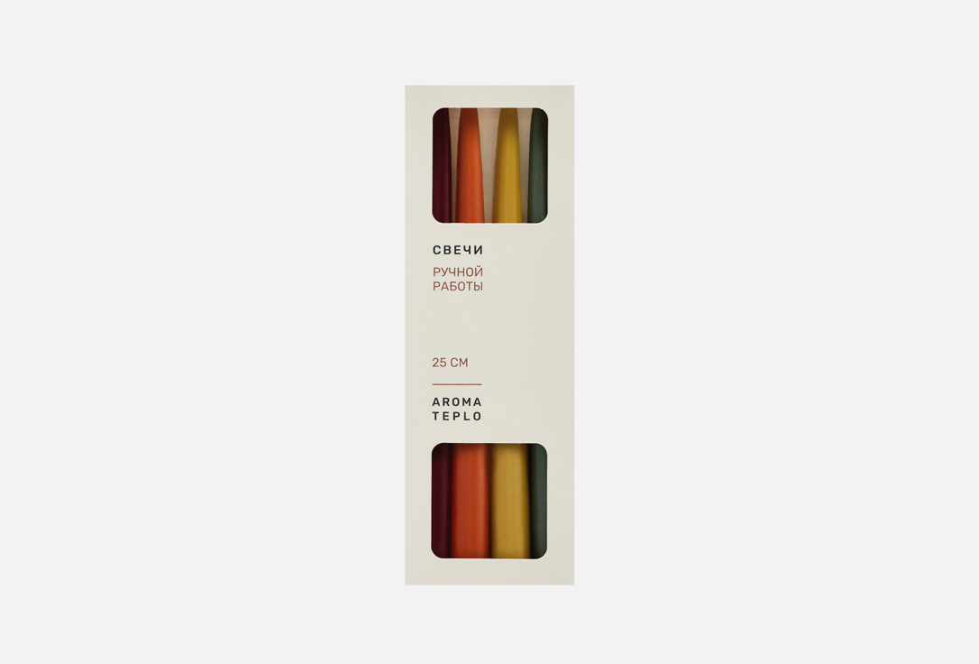 

Столовые свечи AROMATEPLO, TAPER, осенний микс 4 шт