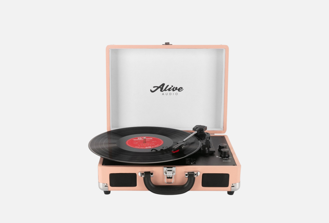 Изображение товара Виниловый проигрыватель Alive Audio GLAM Blush с Bluetooth и тремя скоростями