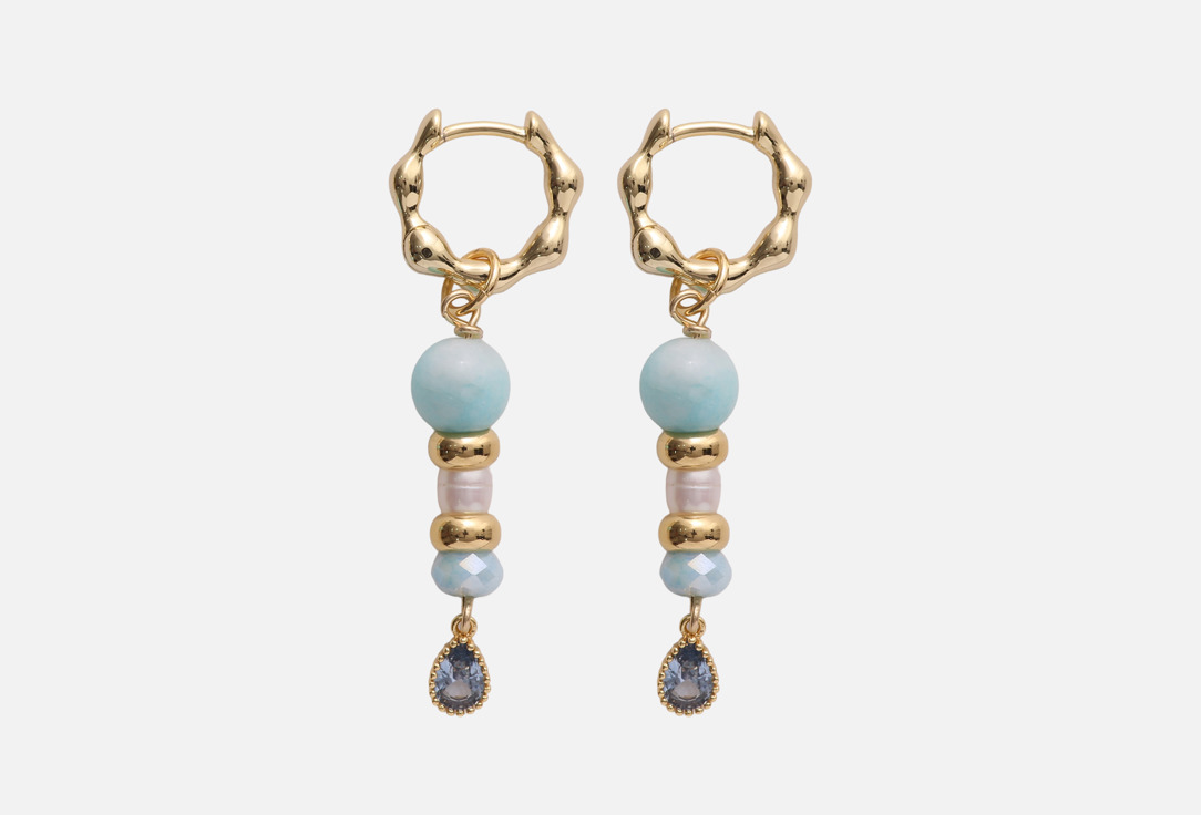 Изображение товара Изящные серьги Veltom for princess blue с голубым кварцем и цирконом