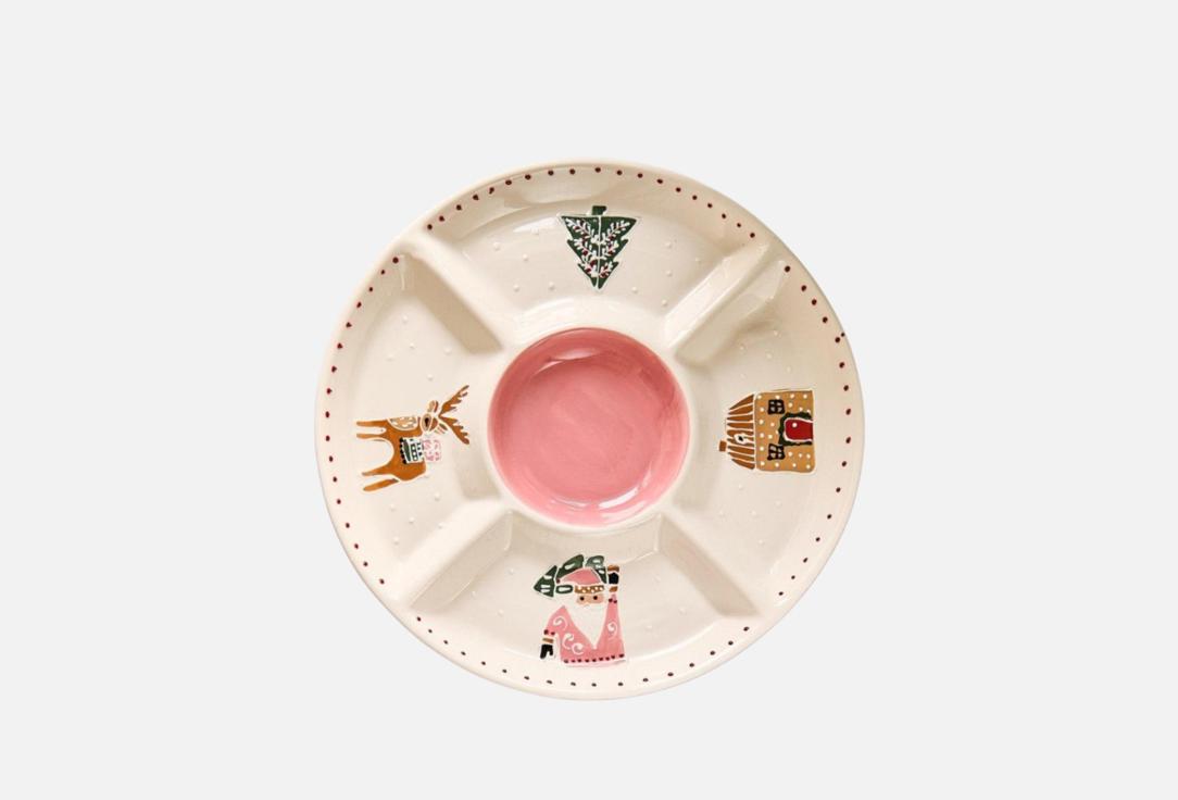 

Менажница ROOMI, Принт, Новогодняя, 5 секций 1 шт