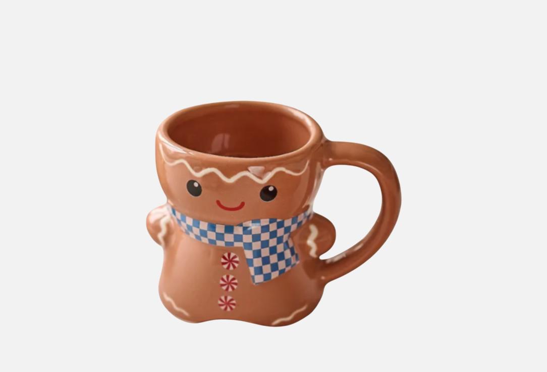 Изображение товара Новогодняя кружка ROOMI Пряничный человечек 137 мл для чая и кофе