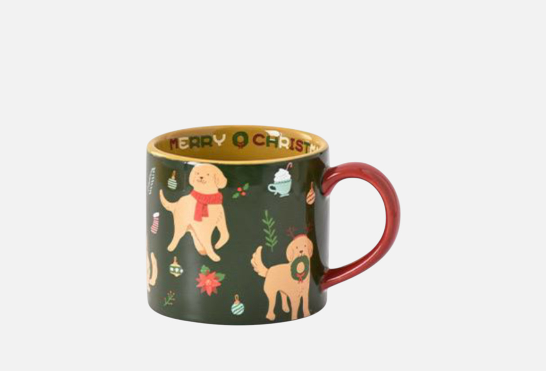 

Кружка ROOMI, Принт, Собачки, зеленая 400 мл